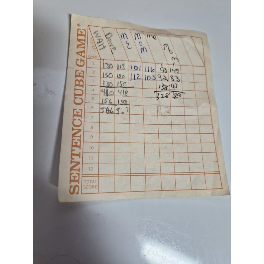 Vintage 1971 Scrabble Sentence Cube Game No 96 Selchow & Righter Word Game